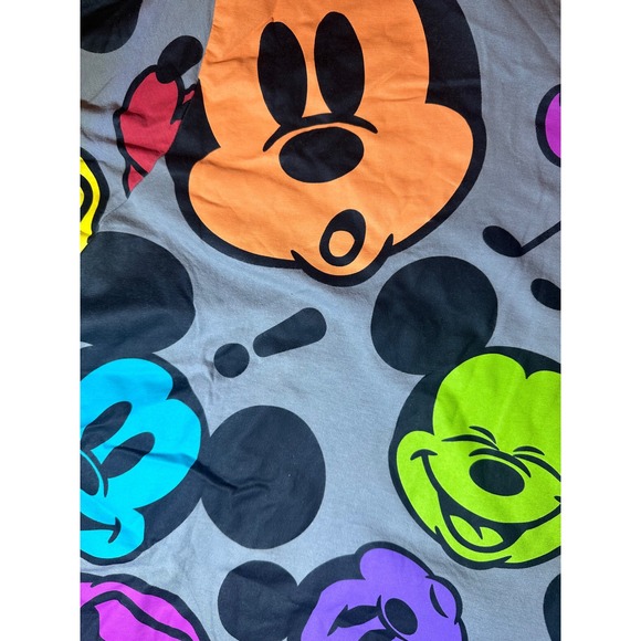Tokyo Disney Resort Mickey Mouse All Over Print Colorful T-Shirt Grey Size LL - Picture 6 of 8